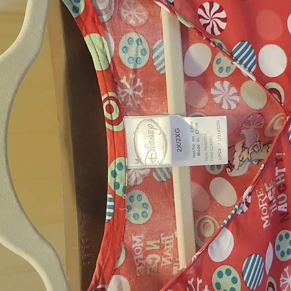 Tinkerbell Disney Christmas scrub top - Picture 3 of 4